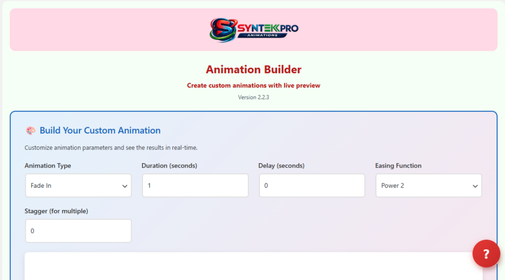 Animations Builder